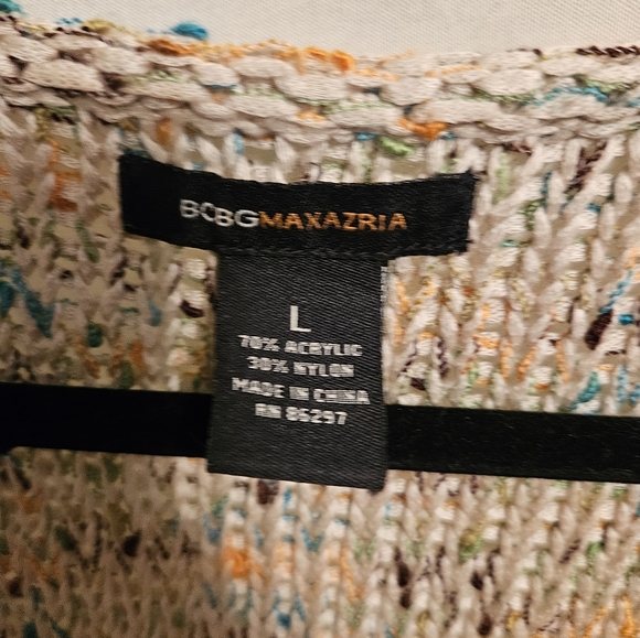 BCBGMaxAzria Sweater, Knit, Size L. Earth tones. - Picture 3 of 4